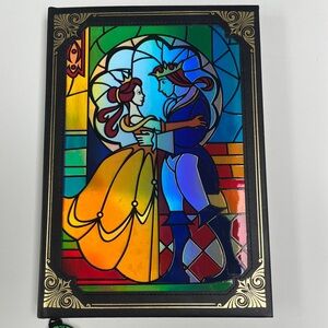 Disney Parks Beauty and The Beast Stained Glass Replica Journal Large Book